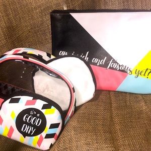 Set of 4 cosmetic bags, bright vibrant colors